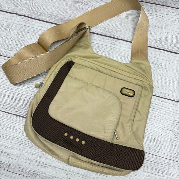 TUMI T-Tech Crossbody Messenger Large Laptop Carry Bag Olive Green Brown 5123PBL - Picture 1 of 13